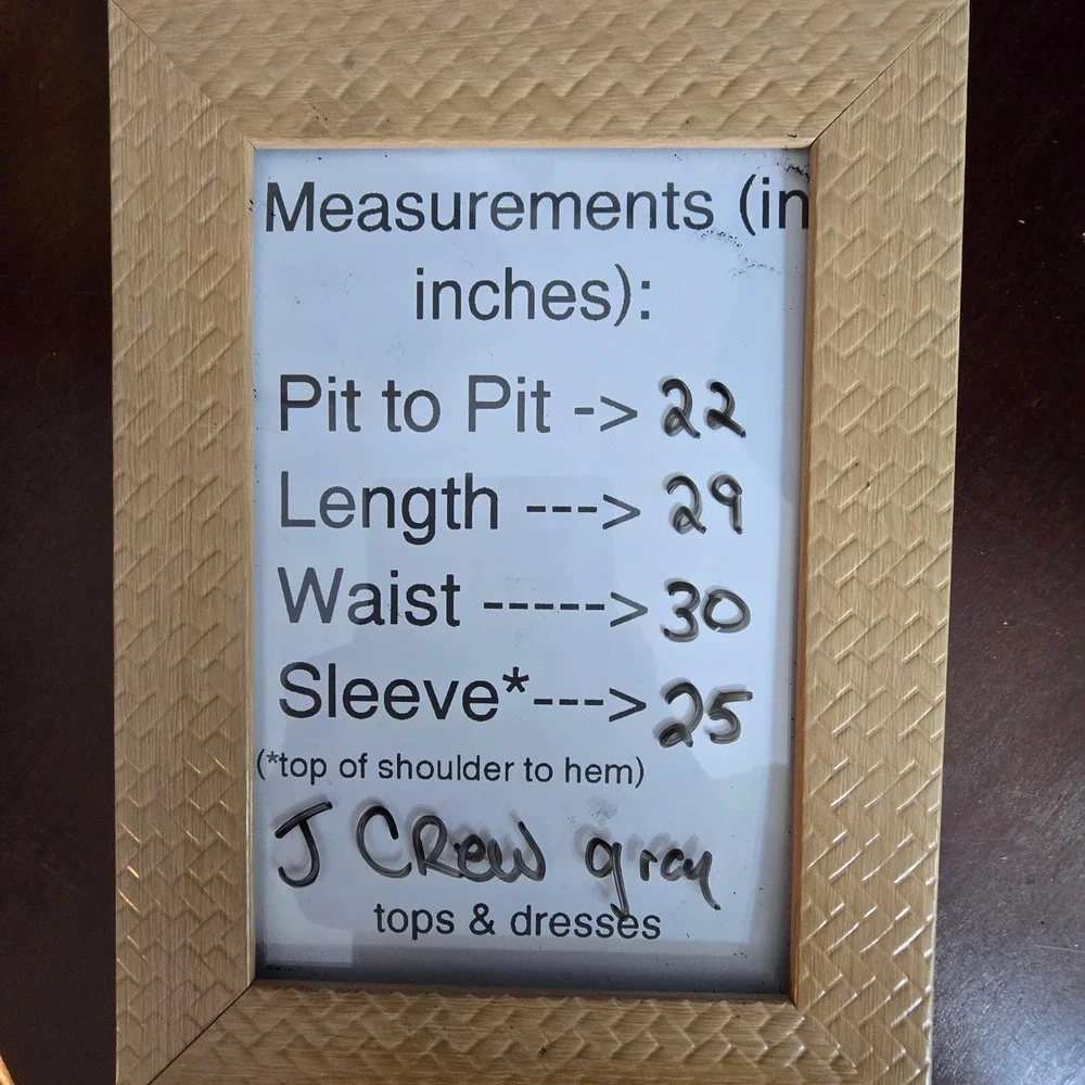J. Crew measurements pit